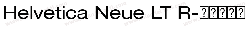 Helvetica Neue LT R字体转换